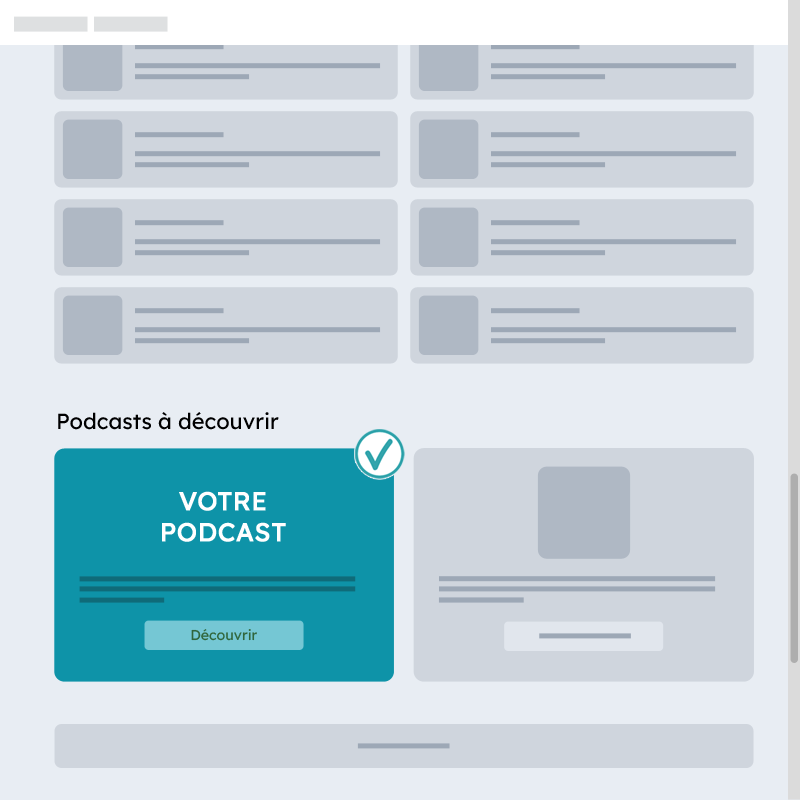 Mise en avant sur la page d'accueil des radios